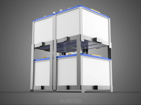 STACK TRAY RACK BRACKET HOLDER MOUNT ACCU BATTERY ACCUMULATOR DC 3D Model