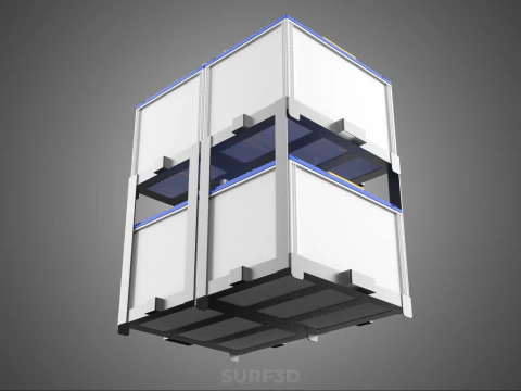 STACK TRAY RACK BRACKET HOLDER MOUNT ACCU BATTERY ACCUMULATOR DC 3D Model
