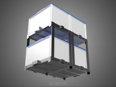 STACK TRAY RACK BRACKET HOLDER MOUNT ACCU BATTERY ACCUMULATOR DC 3D Model