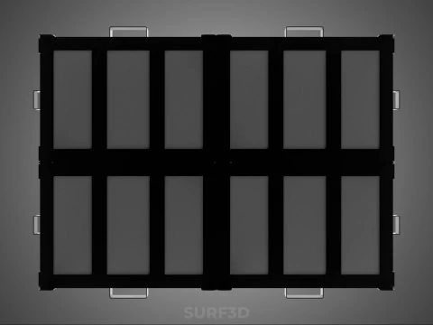 ARRAY SERIES PARALLEL ACCU BATTERY STACK TRAY RACK BRACKET MOUNT 3D Model