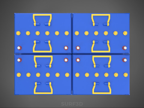SERIA ARRAY R&Oacute;WNOLEGŁY ZESTAW AKUMULATOR&Oacute;W TACA MONTAŻ WSPORNIKA W SKOKU Model 3D