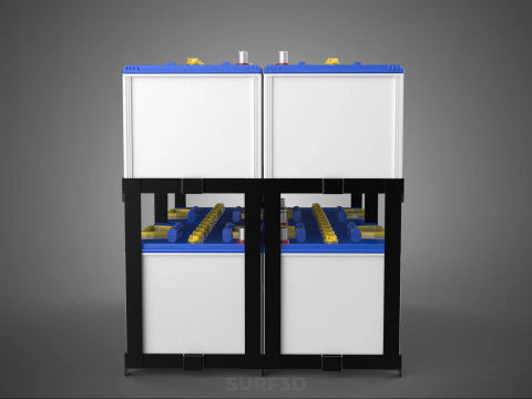 ARRAY SERIES PARALLEL ACCU BATTERY STACK TRAY RACK BRACKET MOUNT 3D Model