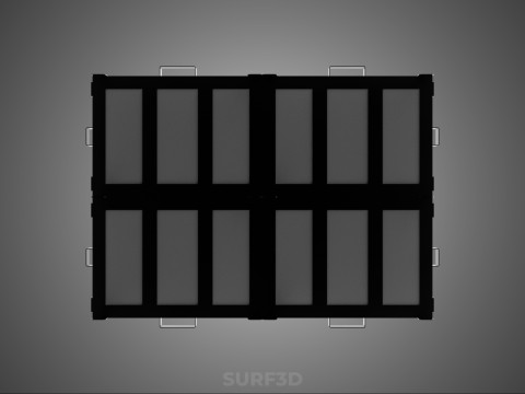 TOWER ACCU BATTERIA GRIGLIA STACK VASSOIO RACK FRAME POWER BANK ALIMENTAZIONE Modello 3D