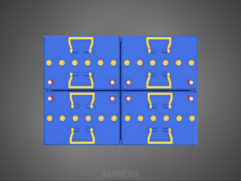 TOWER ACCU BATTERIA GRIGLIA STACK VASSOIO RACK FRAME POWER BANK ALIMENTAZIONE Modello 3D