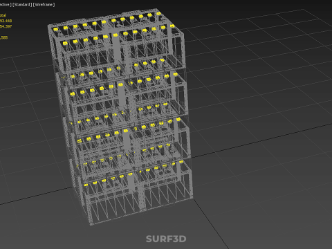 TOWER ACCU BATTERIA GRIGLIA STACK VASSOIO RACK FRAME POWER BANK ALIMENTAZIONE Modello 3D