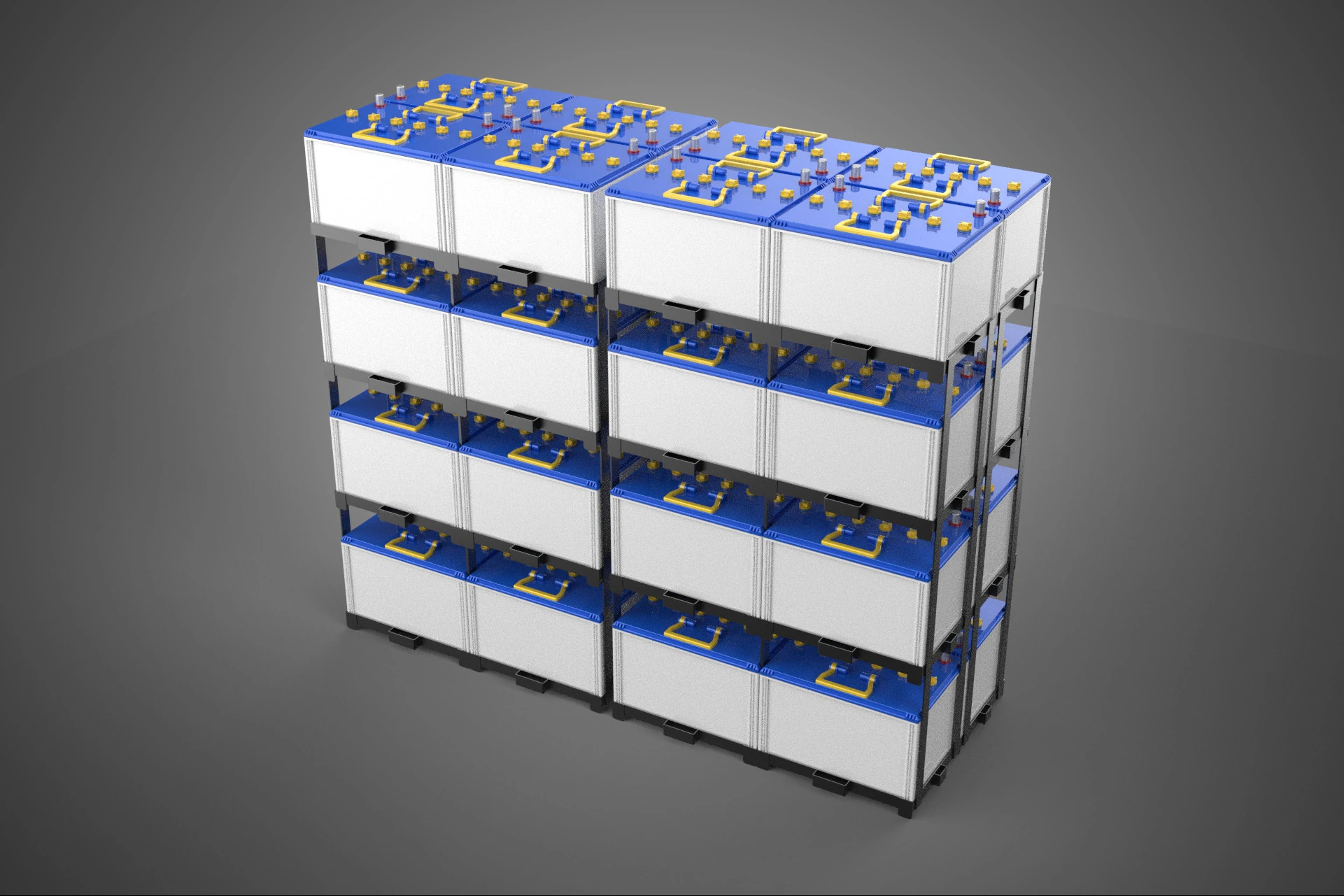 UPS GRANDE BANCO DE ENERG&Iacute;A BATER&Iacute;AS DE SUMINISTRO ACCU ENERG&Iacute;A DE RESPALDO DE BATER&Iacute;A Modelo 3D .c4d .max .obj .3ds .fbx .stl .blend 