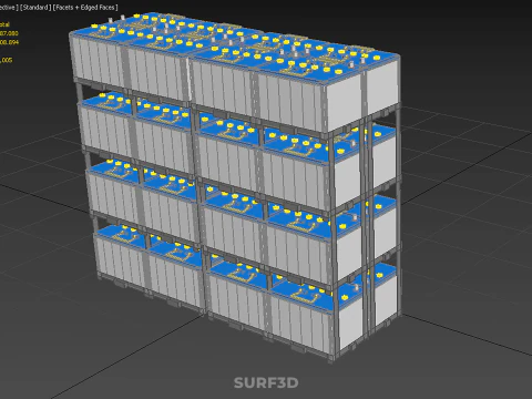 UPS GRANDE BANCO DE ENERG&Iacute;A BATER&Iacute;AS DE SUMINISTRO ACCU ENERG&Iacute;A DE RESPALDO DE BATER&Iacute;A Modelo 3D