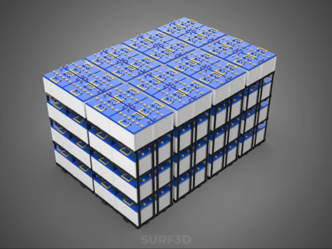 BATTERY STORAGE POWER PLANT SOURCE BANK SUPPLY ACCU ACCUMULATOR 3D Model