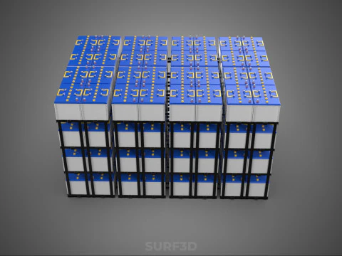 BATTERY STORAGE POWER PLANT SOURCE BANK SUPPLY ACCU ACCUMULATOR 3D Model