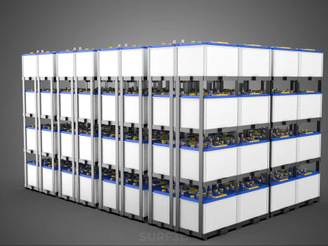 BATTERY STORAGE POWER PLANT SOURCE BANK SUPPLY ACCU ACCUMULATOR 3D Model