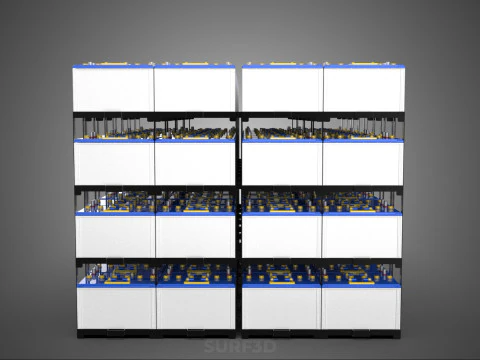 BATTERY STORAGE POWER PLANT SOURCE BANK SUPPLY ACCU ACCUMULATOR 3D Model