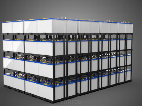 BATTERY STORAGE POWER PLANT SOURCE BANK SUPPLY ACCU ACCUMULATOR 3D Model