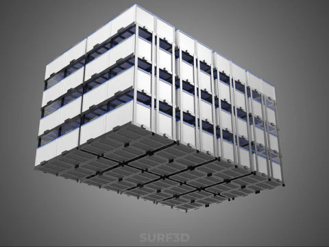 BATTERY STORAGE POWER PLANT SOURCE BANK SUPPLY ACCU ACCUMULATOR 3D Model