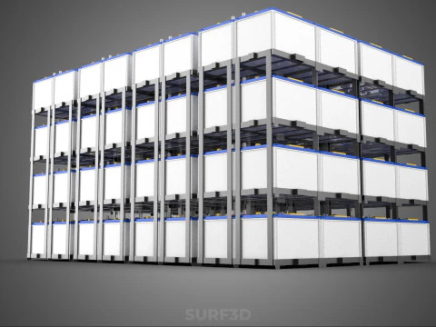BATTERY STORAGE POWER PLANT SOURCE BANK SUPPLY ACCU ACCUMULATOR 3D Model