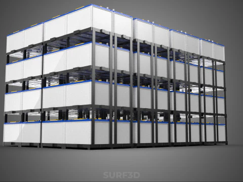 BATTERY STORAGE POWER PLANT SOURCE BANK SUPPLY ACCU ACCUMULATOR 3D Model