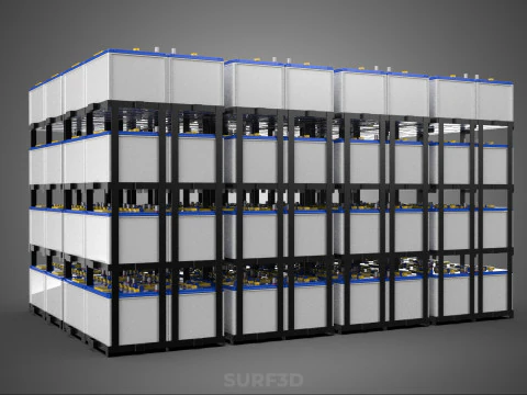 BATTERY STORAGE POWER PLANT SOURCE BANK SUPPLY ACCU ACCUMULATOR 3D Model