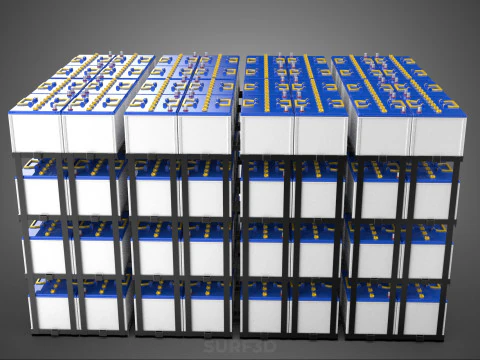 BATTERY STORAGE POWER PLANT SOURCE BANK SUPPLY ACCU ACCUMULATOR 3D Model