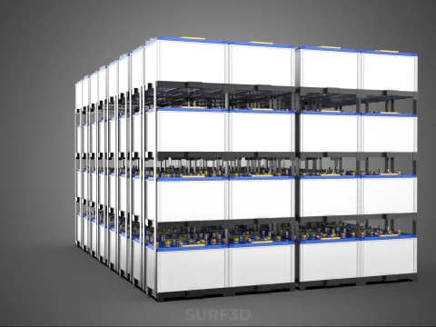 BATTERY STORAGE POWER PLANT SOURCE BANK SUPPLY ACCU ACCUMULATOR 3D Model