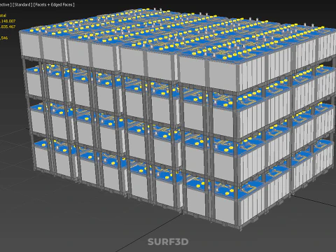 BATTERY STORAGE POWER PLANT SOURCE BANK SUPPLY ACCU ACCUMULATOR 3D Model