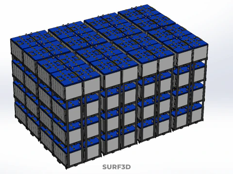 BATTERY STORAGE POWER PLANT SOURCE BANK SUPPLY ACCU ACCUMULATOR 3D Model