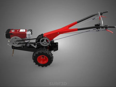 HAND WALKING TRACTOR DIESEL ENGINE ELECTRIC POWER STARTER MOTOR 3D Model
