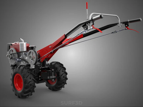 HAND WALKING TRACTOR DIESEL ENGINE ELECTRIC POWER STARTER MOTOR 3D Model
