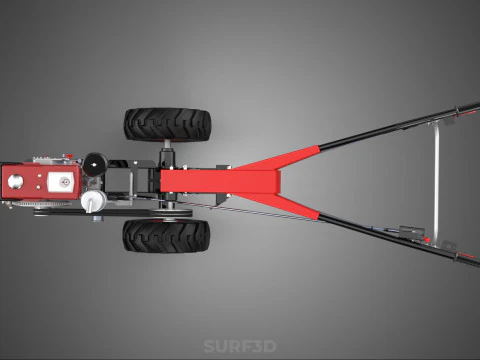 HAND WALKING TRACTOR DIESEL ENGINE ELECTRIC POWER STARTER MOTOR 3D Model