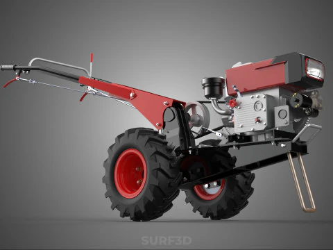 HAND WALKING TRACTOR DIESEL ENGINE ELECTRIC POWER STARTER MOTOR 3D Model