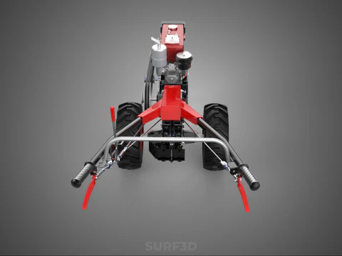 HAND WALKING TRACTOR DIESEL ENGINE ELECTRIC POWER STARTER MOTOR 3D Model