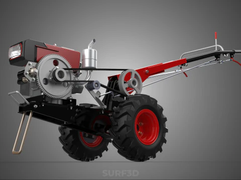 HAND WALKING TRACTOR DIESEL ENGINE ELECTRIC POWER STARTER MOTOR 3D Model