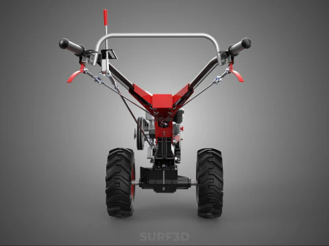 HAND WALKING TRACTOR DIESEL ENGINE ELECTRIC POWER STARTER MOTOR 3D Model
