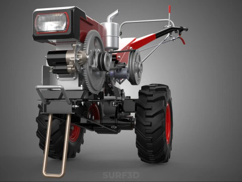 HAND WALKING TRACTOR DIESEL ENGINE ELECTRIC POWER STARTER MOTOR 3D Model