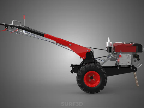 HAND WALKING TRACTOR DIESEL ENGINE ELECTRIC POWER STARTER MOTOR 3D Model