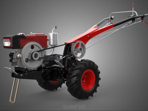HAND WALKING TRACTOR DIESEL ENGINE ELECTRIC POWER STARTER MOTOR 3D Model