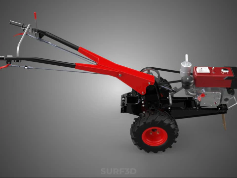 HAND WALKING TRACTOR DIESEL ENGINE ELECTRIC POWER STARTER MOTOR 3D Model