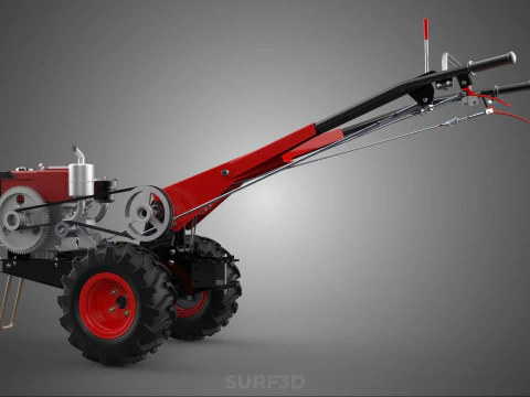 HAND WALKING TRACTOR DIESEL ENGINE ELECTRIC POWER STARTER MOTOR 3D Model