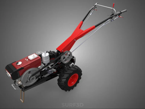 HAND WALKING TRACTOR DIESEL ENGINE ELECTRIC POWER STARTER MOTOR 3D Model