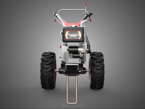 HAND WALKING TRACTOR DIESEL ENGINE ELECTRIC POWER STARTER MOTOR 3D Model