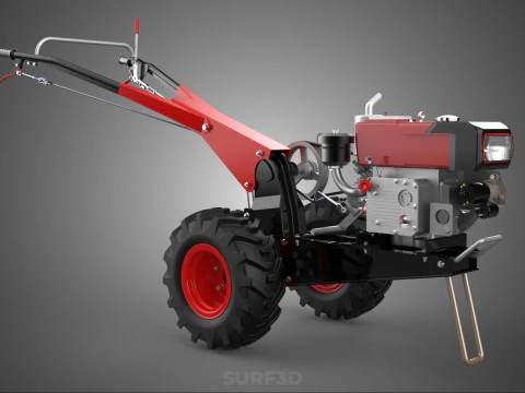 HAND WALKING TRACTOR DIESEL ENGINE ELECTRIC POWER STARTER MOTOR 3D Model