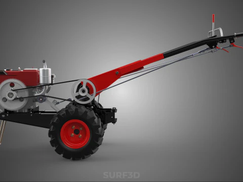 HAND WALKING TRACTOR DIESEL ENGINE ELECTRIC POWER STARTER MOTOR 3D Model