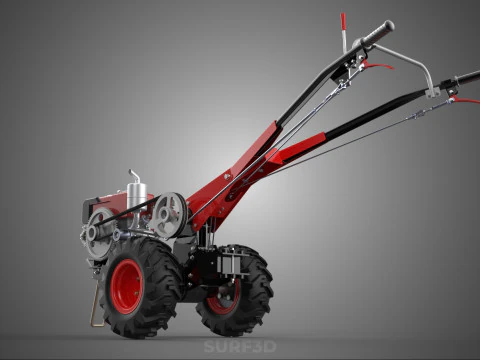 HAND WALKING TRACTOR DIESEL ENGINE ELECTRIC POWER STARTER MOTOR 3D Model
