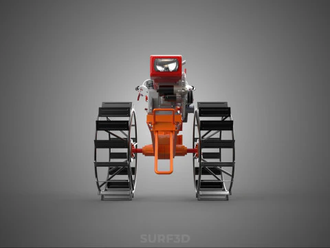 CHODZIĆ ZA RĘKĄ CIĄGNIK DIESEL ROLNIK OPERATOR PRACA BŁOTO Model 3D