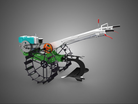 AFWERKINGSPLOEG WERKTUIGBEVESTIGING HANDLOPENDE TRACTOR DIESEL 3D Model