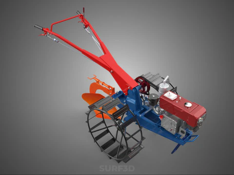 MOLDBOARD PLOW HAND WALKING TRACTOR MOUNTED FURROW PLOUGH SHARE 3D Model