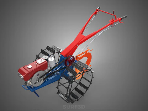 MOLDBOARD PLOW HAND WALKING TRACTOR MOUNTED FURROW PLOUGH SHARE 3D Model