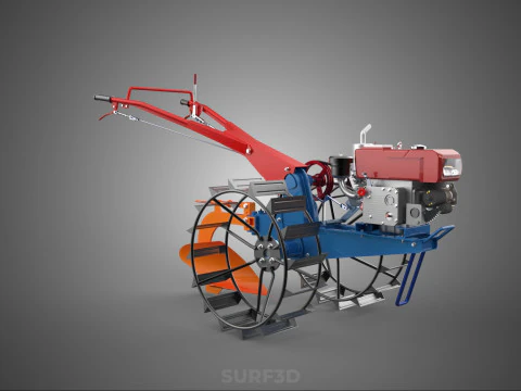 MOLDBOARD PLOW HAND WALKING TRACTOR MOUNTED FURROW PLOUGH SHARE 3D Model