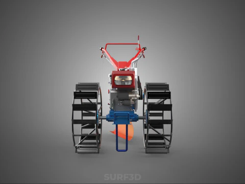 MOLDBOARD PLOW HAND WALKING TRACTOR MOUNTED FURROW PLOUGH SHARE 3D Model