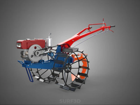 MOLDBOARD PLOW HAND WALKING TRACTOR MOUNTED FURROW PLOUGH SHARE 3D Model