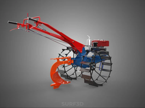 MOLDBOARD PLOW HAND WALKING TRACTOR MOUNTED FURROW PLOUGH SHARE 3D Model