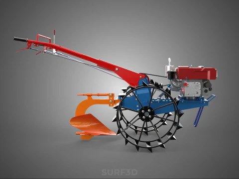 MOLDBOARD PLOW HAND WALKING TRACTOR MOUNTED FURROW PLOUGH SHARE 3D Model